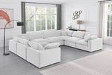 Comfy Cream Velvet Modular Sectional 189Cream-Sec8A Meridian Furniture