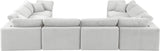 Comfy Cream Velvet Modular Sectional 189Cream-Sec8A Meridian Furniture