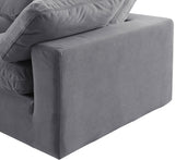 Comfy Grey Velvet Modular Corner Chair 189Grey-Corner Meridian Furniture