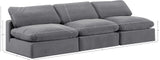 Comfy Grey Velvet Modular Sofa 189Grey-S117 Meridian Furniture