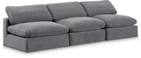 Comfy Grey Velvet Modular Sofa 189Grey-S117 Meridian Furniture