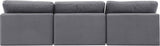 Comfy Grey Velvet Modular Sofa 189Grey-S117 Meridian Furniture