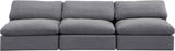 Comfy Grey Velvet Modular Sofa 189Grey-S117 Meridian Furniture