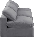 Comfy Grey Velvet Modular Sofa 189Grey-S117 Meridian Furniture