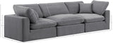 Comfy Grey Velvet Modular Sofa 189Grey-S119 Meridian Furniture