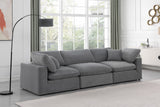 Comfy Grey Velvet Modular Sofa 189Grey-S119 Meridian Furniture