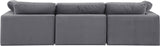 Comfy Grey Velvet Modular Sofa 189Grey-S119 Meridian Furniture