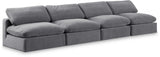 Comfy Grey Velvet Modular Sofa 189Grey-S156 Meridian Furniture