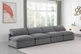 Comfy Grey Velvet Modular Sofa 189Grey-S156 Meridian Furniture