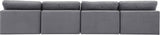 Comfy Grey Velvet Modular Sofa 189Grey-S156 Meridian Furniture