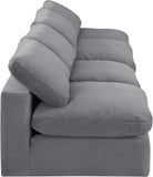 Comfy Grey Velvet Modular Sofa 189Grey-S156 Meridian Furniture