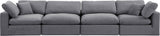 Comfy Grey Velvet Modular Sofa 189Grey-S158 Meridian Furniture