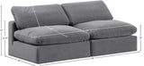 Comfy Grey Velvet Modular Sofa 189Grey-S78 Meridian Furniture