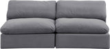 Comfy Grey Velvet Modular Sofa 189Grey-S78 Meridian Furniture