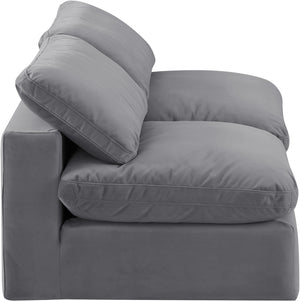 Comfy Grey Velvet Modular Sofa 189Grey-S78 Meridian Furniture