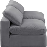 Comfy Grey Velvet Modular Sofa 189Grey-S78 Meridian Furniture