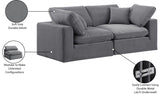 Comfy Grey Velvet Modular Sofa 189Grey-S80 Meridian Furniture