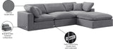 Comfy Grey Velvet Modular Sectional 189Grey-Sec4A Meridian Furniture