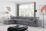 Comfy Grey Velvet Modular Sectional 189Grey-Sec5A Meridian Furniture