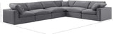 Comfy Grey Velvet Modular Sectional 189Grey-Sec6A Meridian Furniture