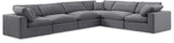 Comfy Grey Velvet Modular Sectional 189Grey-Sec6A Meridian Furniture