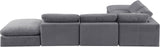 Comfy Grey Velvet Modular Sectional 189Grey-Sec6E Meridian Furniture