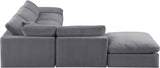 Comfy Grey Velvet Modular Sectional 189Grey-Sec6E Meridian Furniture