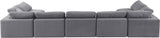 Comfy Grey Velvet Modular Sectional 189Grey-Sec7B Meridian Furniture