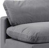 Comfy Grey Velvet Modular Sectional 189Grey-Sec7C Meridian Furniture