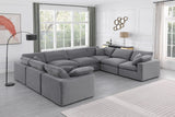 Comfy Grey Velvet Modular Sectional 189Grey-Sec8A Meridian Furniture