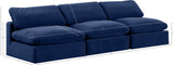 Comfy Navy Velvet Modular Sofa 189Navy-S117 Meridian Furniture