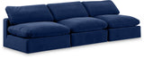 Comfy Navy Velvet Modular Sofa 189Navy-S117 Meridian Furniture