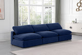 Comfy Navy Velvet Modular Sofa 189Navy-S117 Meridian Furniture