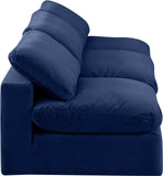 Comfy Navy Velvet Modular Sofa 189Navy-S117 Meridian Furniture