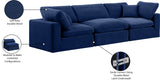 Comfy Navy Velvet Modular Sofa 189Navy-S119 Meridian Furniture