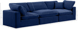 Comfy Navy Velvet Modular Sofa 189Navy-S119 Meridian Furniture