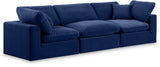 Comfy Navy Velvet Modular Sofa 189Navy-S119 Meridian Furniture