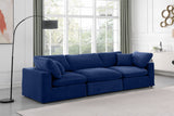 Comfy Navy Velvet Modular Sofa 189Navy-S119 Meridian Furniture