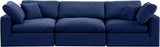 Comfy Navy Velvet Modular Sofa 189Navy-S119 Meridian Furniture