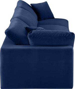 Comfy Navy Velvet Modular Sofa 189Navy-S119 Meridian Furniture