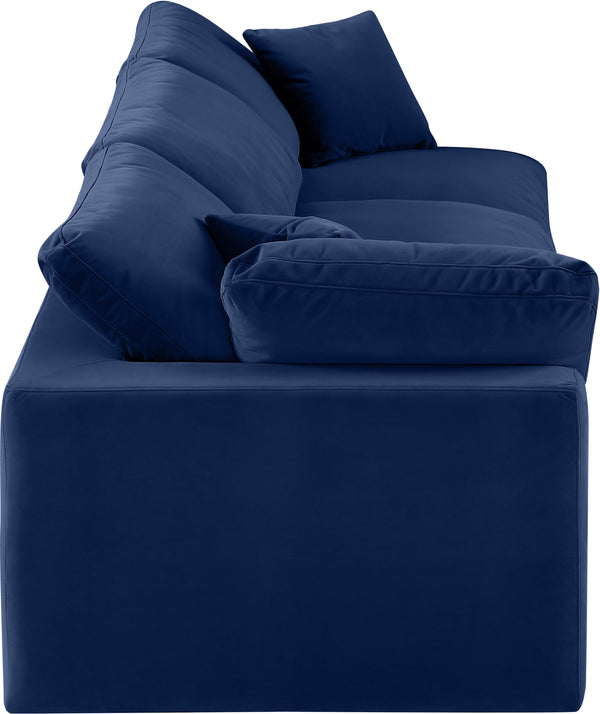 Comfy Navy Velvet Modular Sofa 189Navy-S119 Meridian Furniture