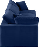 Comfy Navy Velvet Modular Sofa 189Navy-S119 Meridian Furniture