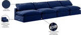 Comfy Navy Velvet Modular Sofa 189Navy-S156 Meridian Furniture