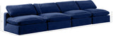 Comfy Navy Velvet Modular Sofa 189Navy-S156 Meridian Furniture