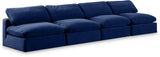 Comfy Navy Velvet Modular Sofa 189Navy-S156 Meridian Furniture