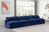 Comfy Navy Velvet Modular Sofa 189Navy-S156 Meridian Furniture