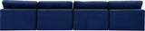 Comfy Navy Velvet Modular Sofa 189Navy-S156 Meridian Furniture