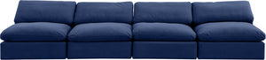 Comfy Navy Velvet Modular Sofa 189Navy-S156 Meridian Furniture