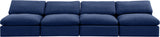 Comfy Navy Velvet Modular Sofa 189Navy-S156 Meridian Furniture