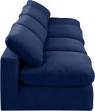 Comfy Navy Velvet Modular Sofa 189Navy-S156 Meridian Furniture